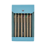 Hobonichi - TSUKI no IRO Uniball One 0.38mm Set of 6 with Case | July - Dec