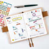 Hobonichi - Pegatinas TSUKI no IRO: Sticker Set (Schedule)