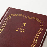 Midori - 5 Year Diary | Recycled Leather Red