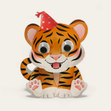 Alljoy Design - Tarjeta de Felicitación Wobbly Head | Tigre