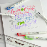 Zebra - Mildliner Brush Rotulador Pincel | Pack de 5 | Refresh Mild Set