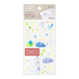 Midori - Pegatinas Transfer Sticker for Journaling | Watercolor Starry Sky