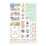 Midori - Yuru Log Sticker | 2 sheets | Coffee Shop