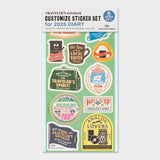 Traveler's Company -  TRAVELER'S notebook Customized Sticker Set for Diary 2026 | Pegatinas
