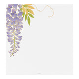 Midori - Bloc de papel para cartas Edición Limitada Verano | Bloc 951 Four Designs Silk-Printing Wisteria S2