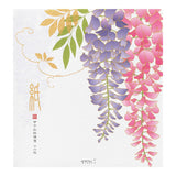 Midori - Bloc de papel para cartas Edición Limitada Verano | Bloc 951 Four Designs Silk-Printing Wisteria S2