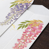 Midori - Floral Envelopes Limited Edition Summer | 952 Four Designs Silk-Printing Wisteria S2