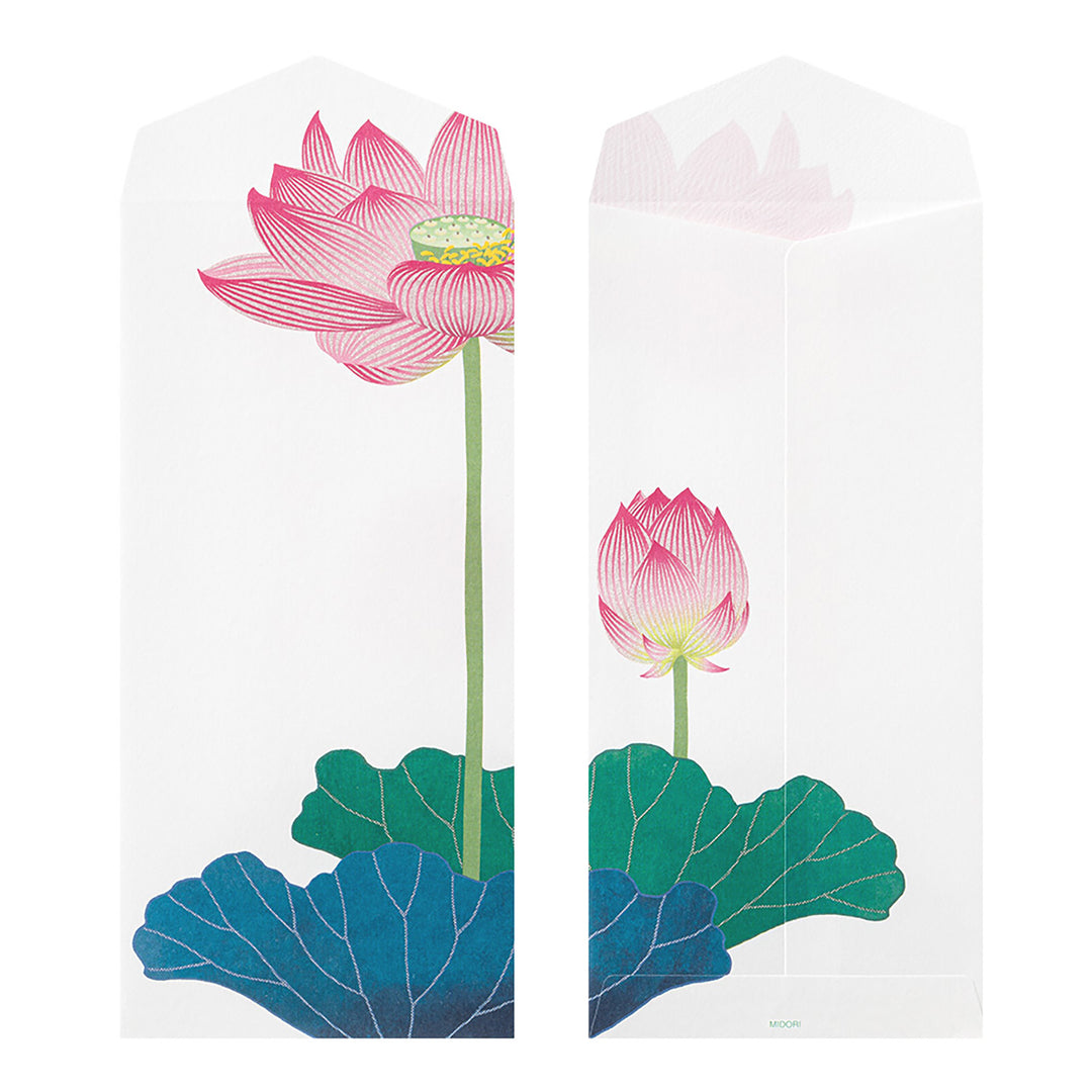 Midori -  Envelope 138 Silk-Printing Lotus | Lotus