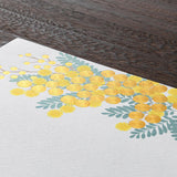 Midori - Bloc de papel para cartas Edición Limitada Primavera |  159 Foil-Stampling Mimosa