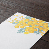 Midori - Bloc de papel para cartas Edición Limitada Primavera | 582 Foil-Stampling Mimosa