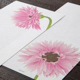 Midori - Bloc de papel para cartas Edición Limitada Primavera | 584 Silk-Printing Gerbera