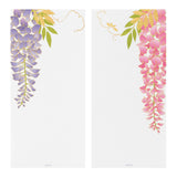 Midori - Bloc de papel para cartas Edición Limitada Verano |  604 Set Silk-Printing Wisteria S2