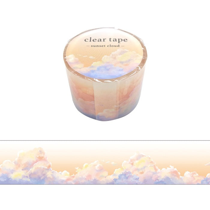 MIND WAVE -  Cinta adhesiva Transparente de 30mm | Sunset Cloud