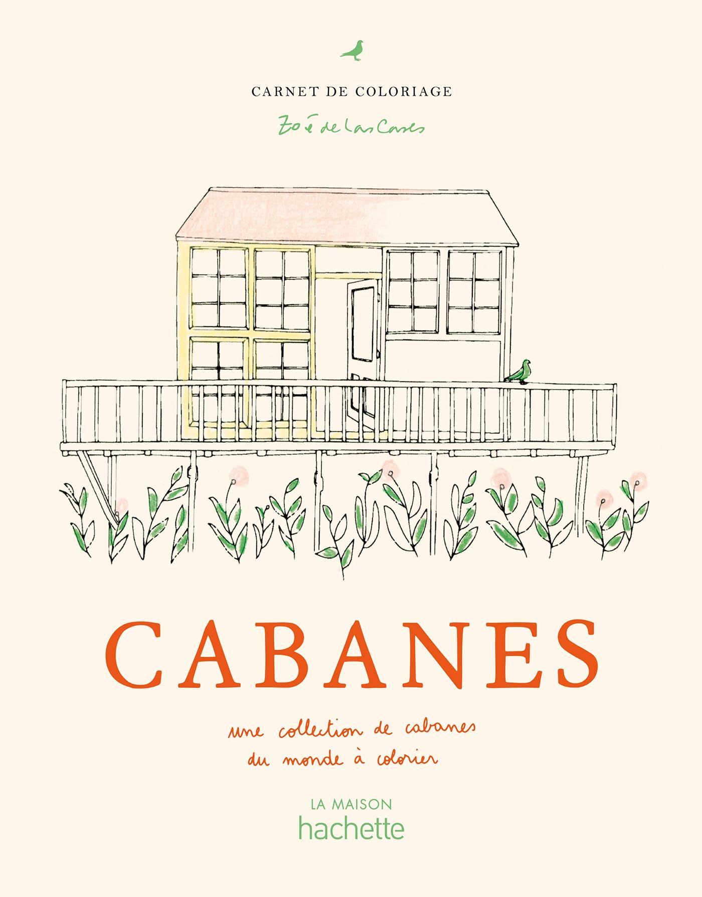 Libro para colorear Cabanes de Zoé de Las Cases – portada
