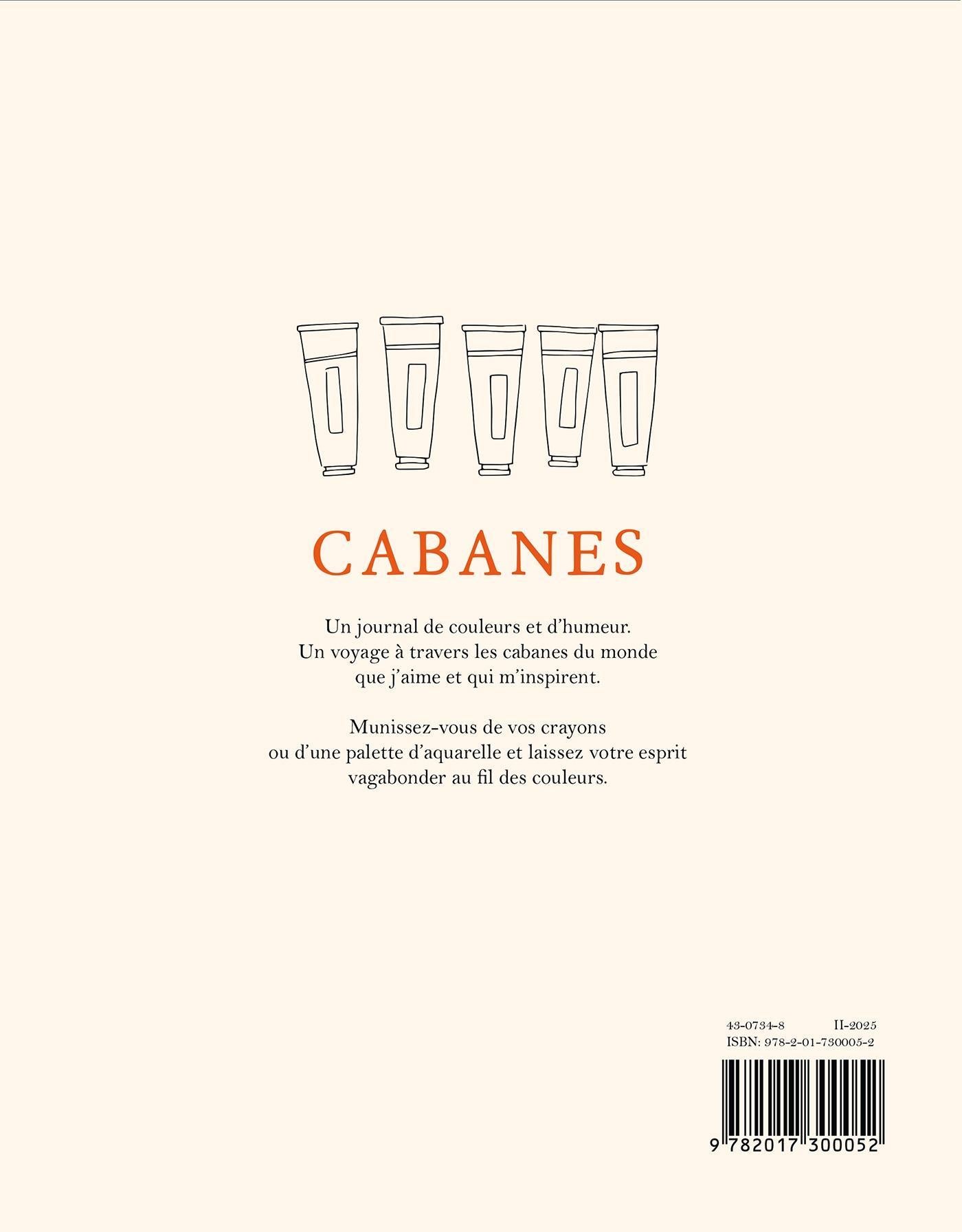 Libro para colorear Cabanes de Zoé de Las Cases – contraportada