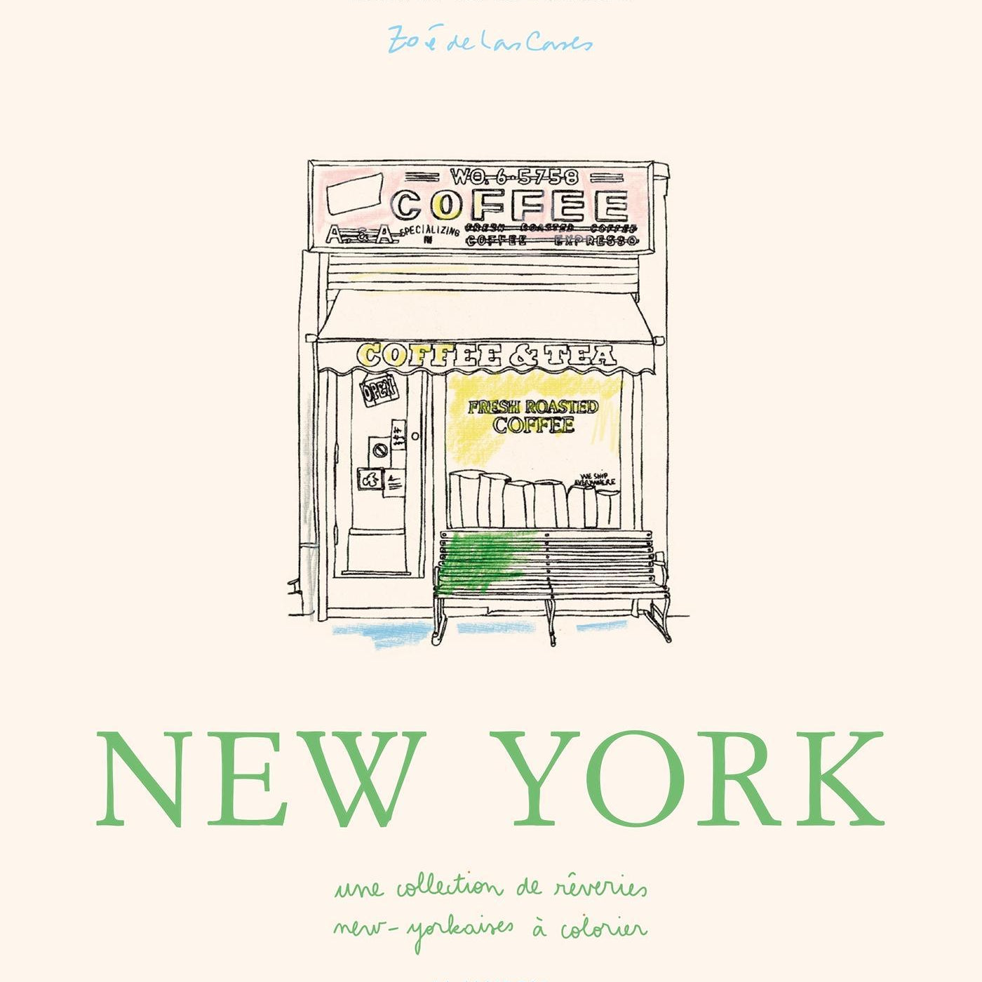Libro para colorear New York de Zoé de Las Cases – portada