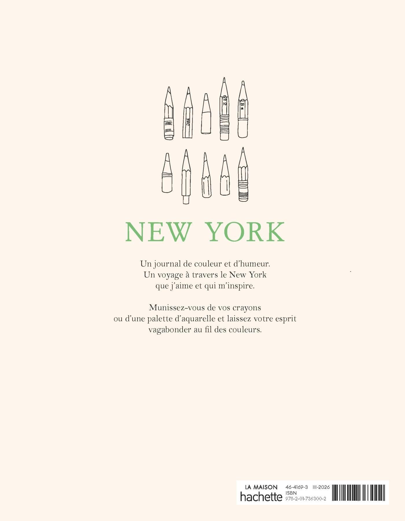 Libro para colorear New York de Zoé de Las Cases – contraportada