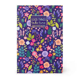 Legami – Medium A5 Notebook - Striped | Flowers