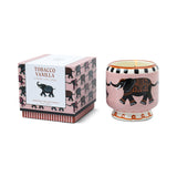 Paddywax -  Vela Aromática A Dopo 8 oz Handpainted "Elephant" Ceramic - Tobacco & Vanilla
