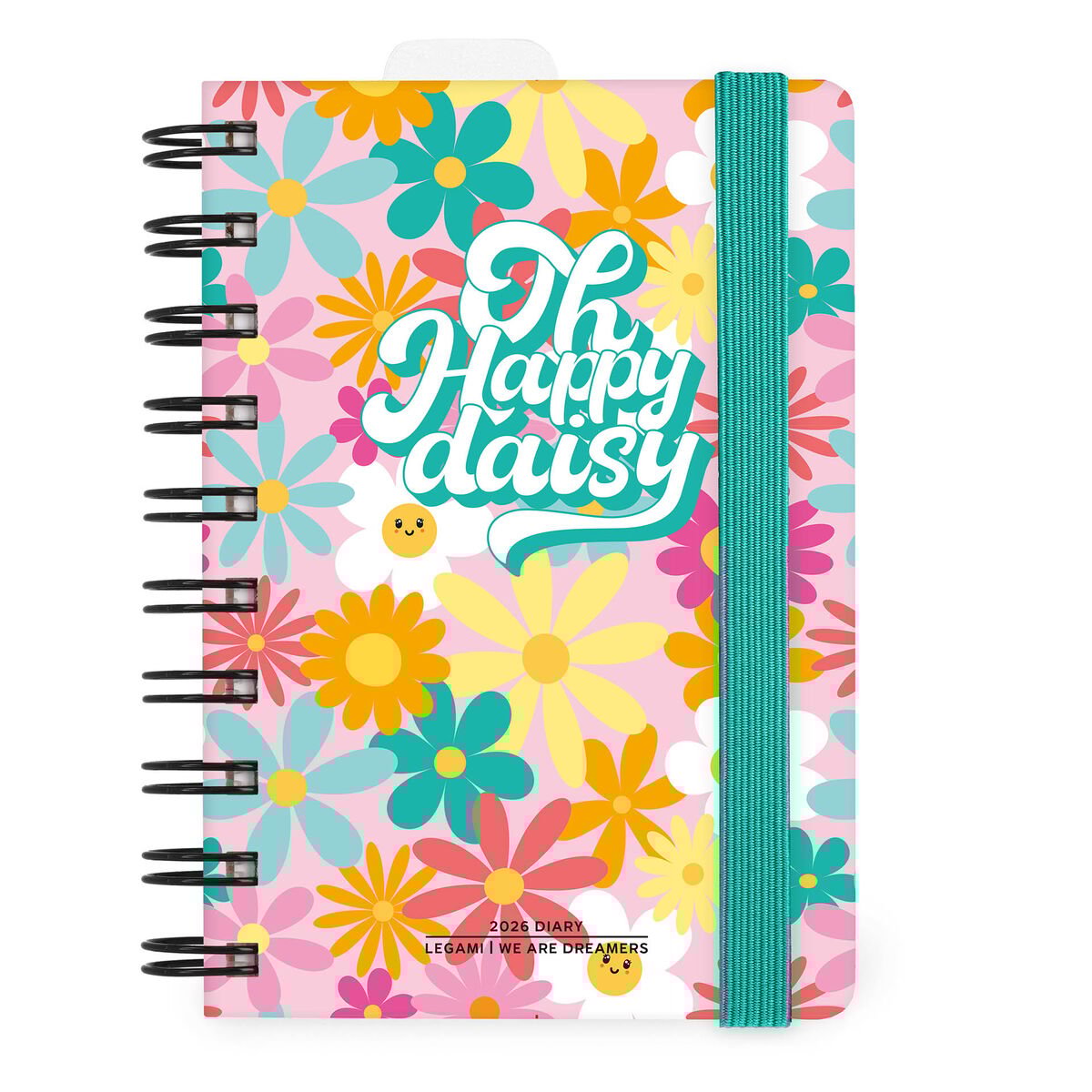 Agenda Diaria 2026 con Espiral Small - Happy Daisy