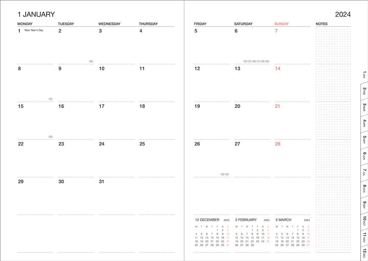 Mark's - Agenda Semanal Colors A5 | Sept 2023 - Dic 2024 | Azul