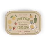 Paddywax – 4.5oz/127g Printed Tin Candle Bistro | Lemon - Meyer Lemon