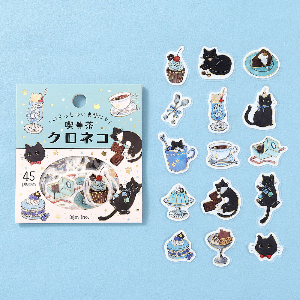 BGM - Pegatinas | Welcome to Cat Cafe - Kuroneko