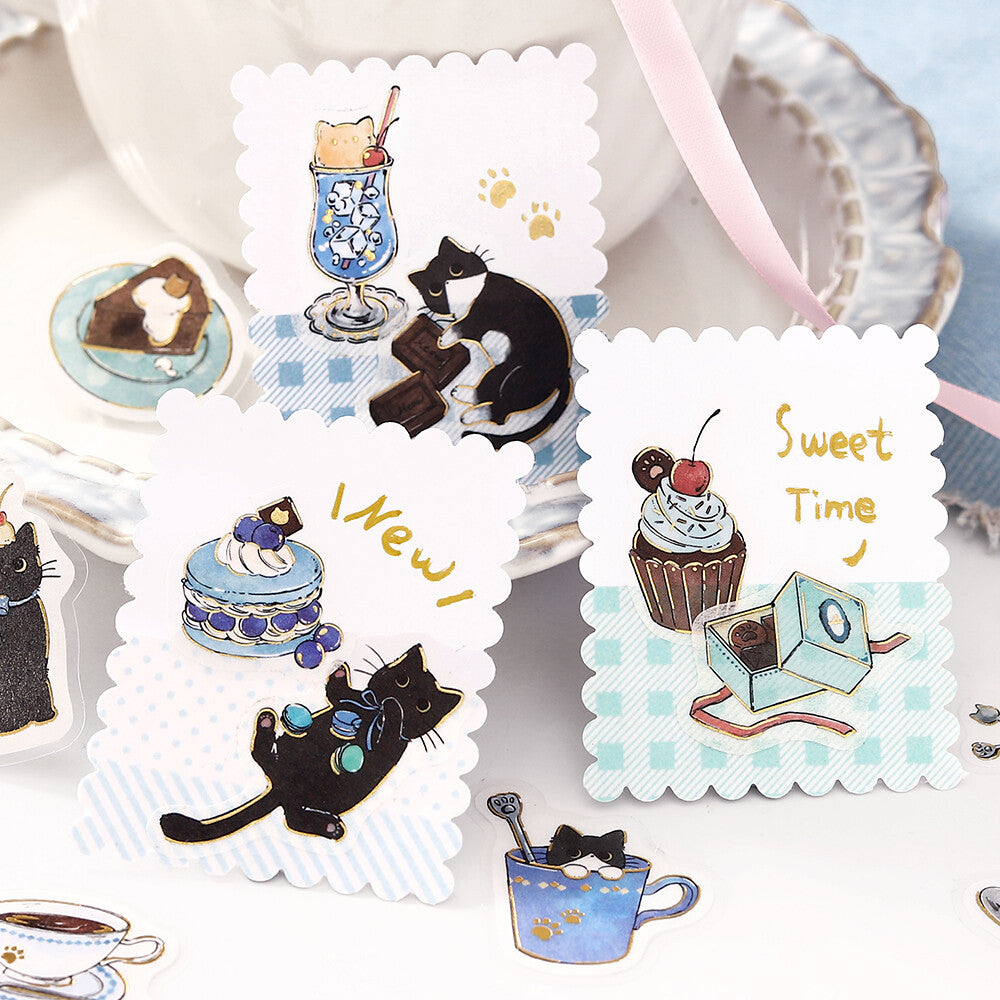 BGM - Pegatinas | Welcome to Cat Cafe - Kuroneko