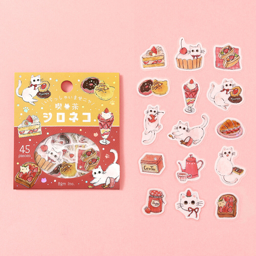 BGM - Pegatinas | Welcome to Cat Cafe - Shironeko