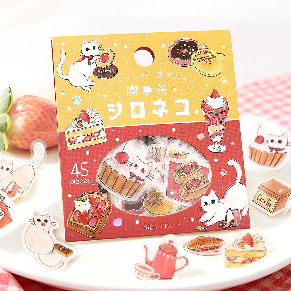 BGM - Pegatinas | Welcome to Cat Cafe - Shironeko