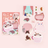BGM - Pegatinas Memo Cat Diary | Pink