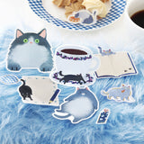 BGM - Pegatinas Memo Cat Diary | Blue