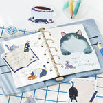 BGM - Pegatinas Memo Cat Diary | Blue