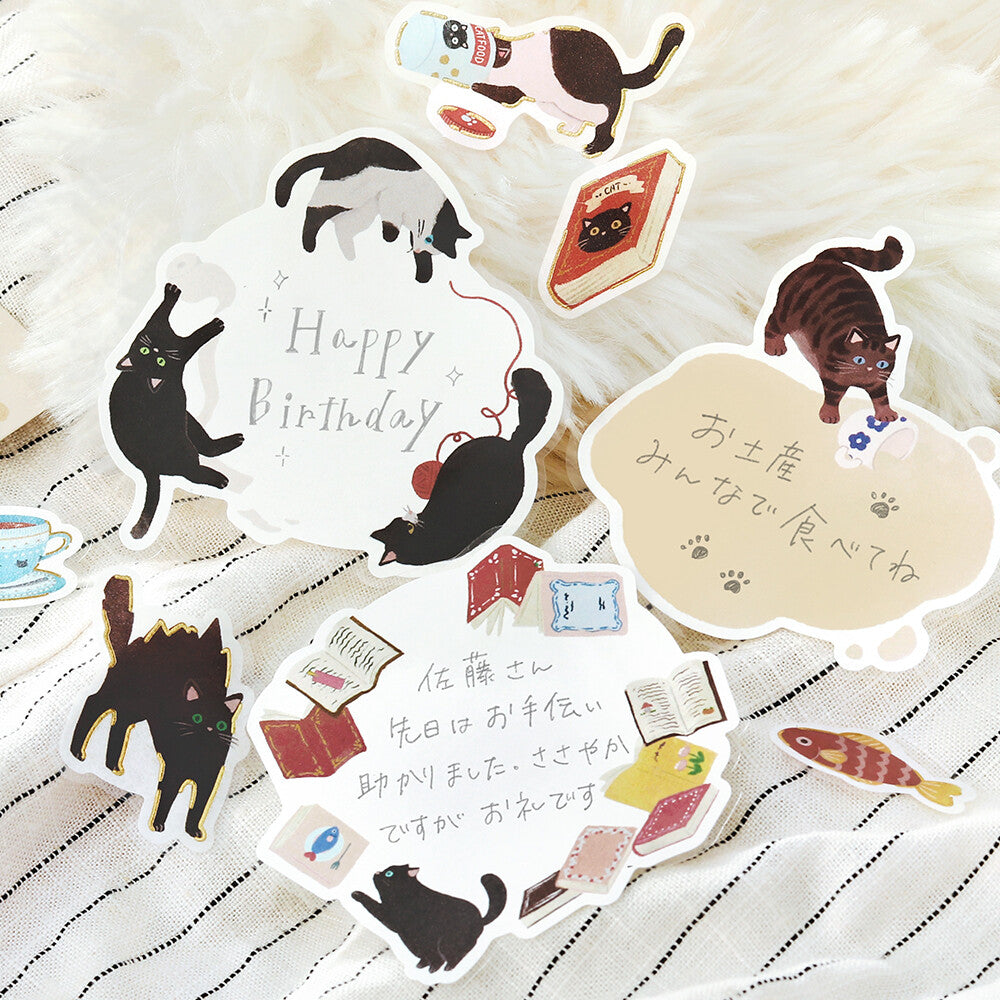 BGM - Pegatinas Memo Cat Diary | Black