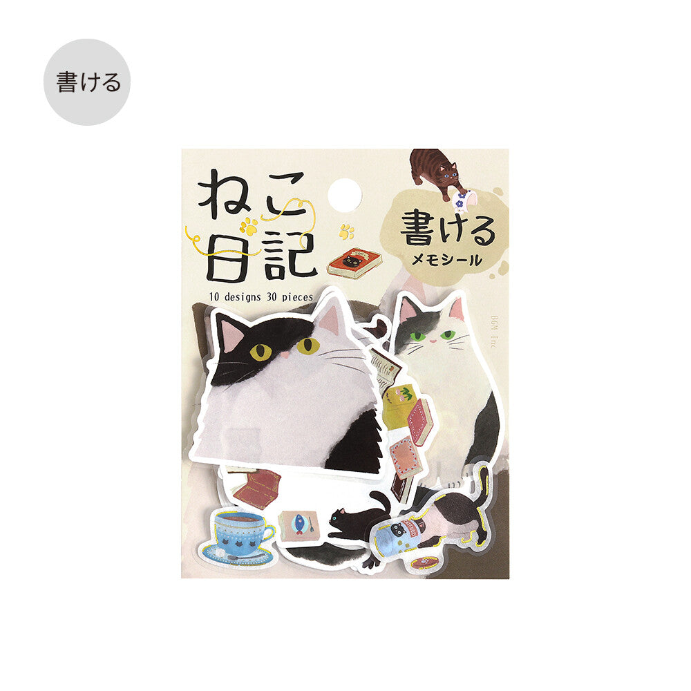 BGM - Pegatinas Memo Cat Diary | Black