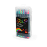 Legami - Set de 12 Rotuladores con Punta de Pincel - Brush Markers | Bright