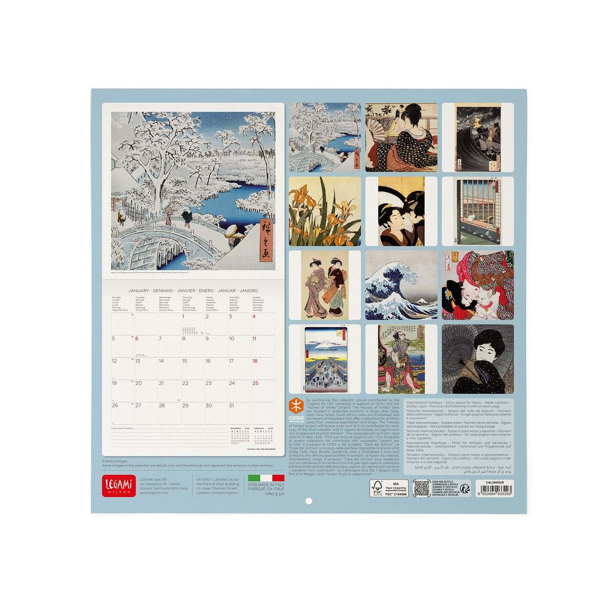Calendario de Pared 2026 - Japanese School