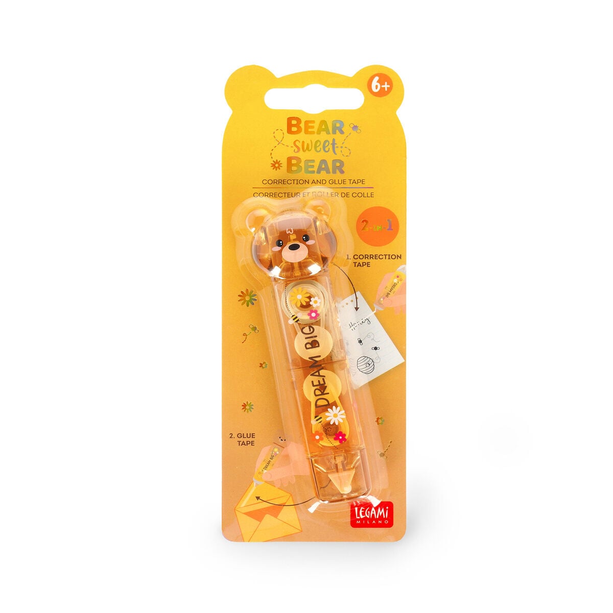 Legami - Cinta Correctora y Pegamento 2 en 1 | Bear Sweet Bear - vista 4
