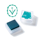 King Jim -  KORI JIRUSHI Stamp Pad Tinta para Sellos | MORI - Verde Azulado