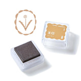 King Jim -  KORI JIRUSHI Stamp Pad Tinta para Sellos | COOKIE - Marrón