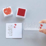 King Jim -  KORI JIRUSHI Stamp Pad Tinta para Sellos | APPLE - Rojo