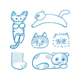 King Jim -  Set de Sellos KORI JIRUSHI Cat Set