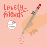 Legami - Gel Pen - Lovely Friends | TEDDY BEAR - Red ink