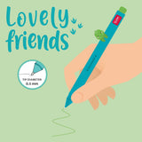 Legami - Bolígrafo de Gel - Lovely Friends | DINO - Tinta Verde