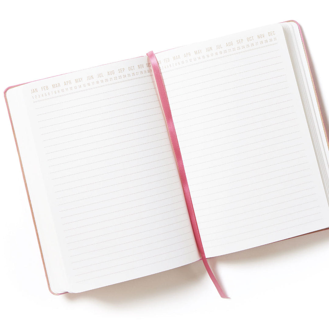 Designworks Ink - Vegan Leather Pocket Journal - Cuaderno con Líneas A5 | Pink + Chili