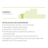 Legami - Agenda de Bolsillo Anual 2025 | 13 Meses | Semanal | Cornflower