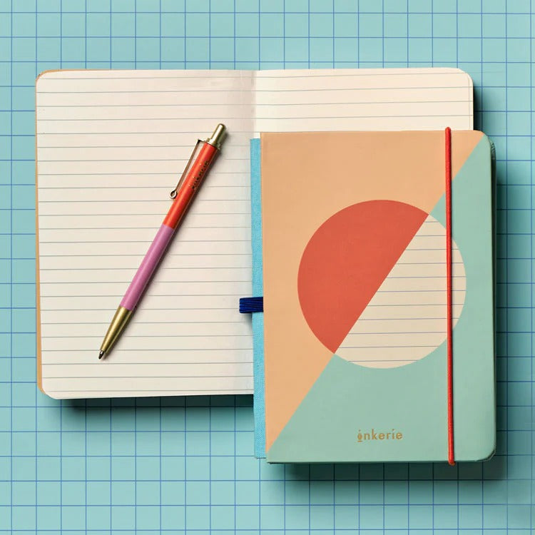 Kikkerland Inkerie – Mini cuaderno con bolígrafo | Rayado
