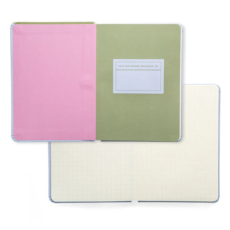 Kikkerland Inkerie – Mini cuaderno con bolígrafo | Cuadrícula