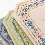 Rifle Paper Co. - Stitched Notebooks Set de 3 Cuadernos | Hojas con Líneas | Gemma