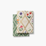 Rifle Paper Co. - Pocket Notebook Set of 2 A6 Notebooks | Lined Pages | Garden Studies